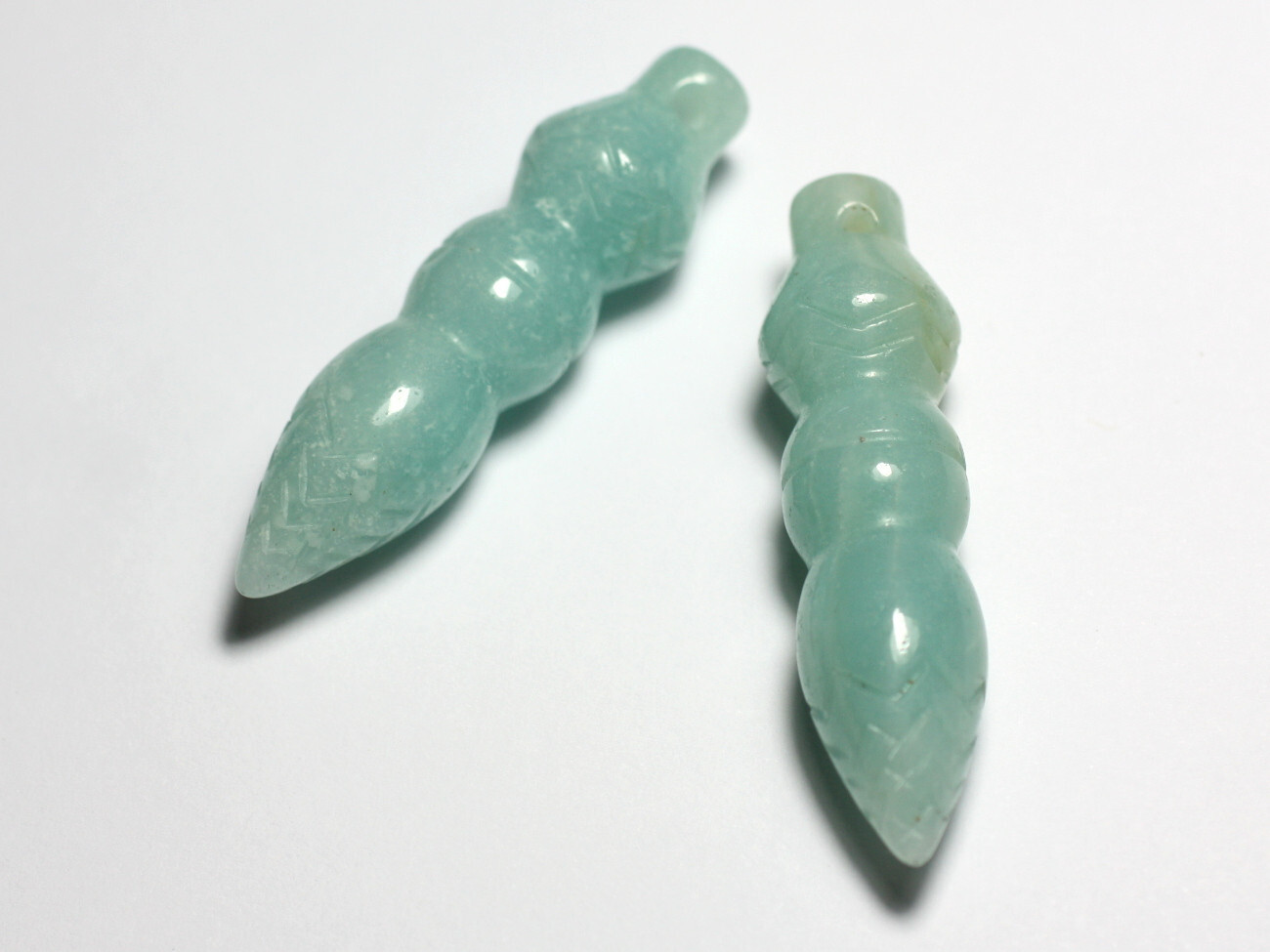 Pendule Thot gravé en amazonite bleue 46mm, cadeau spirituel unique