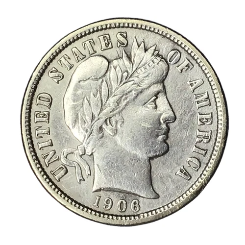 1906 10C Barber Dime AU #
