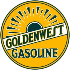 Goldenwest Gasoline NEW Sign 28" Dia. Round AMERICAN STEEL
