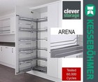 Kessebohmer Arena Tandem Pull Out Larder Chrome Soft Close - 500mm 600mm