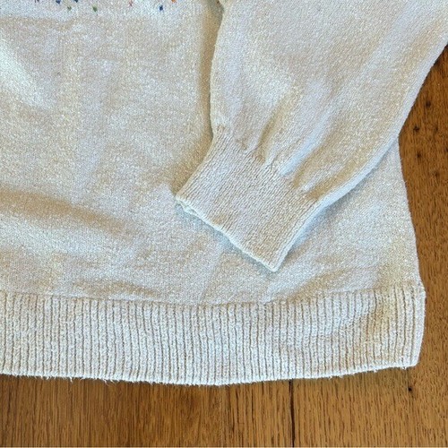 ZARA Knitwear Fancy Collection Winter Crewneck Sweater Girl SZ 14 Colorful Knit - Picture 6 of 8