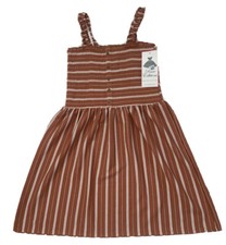 Rare Editions Stripe Rib Knit Smocked Dress for Girls Size 14