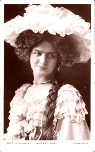 LILY ELSIE : PRETTY STAGE ACTRESS : PHOTO BY FOULSHAM & BANFIELD : RPPC  1906 - Picture 1 of 3