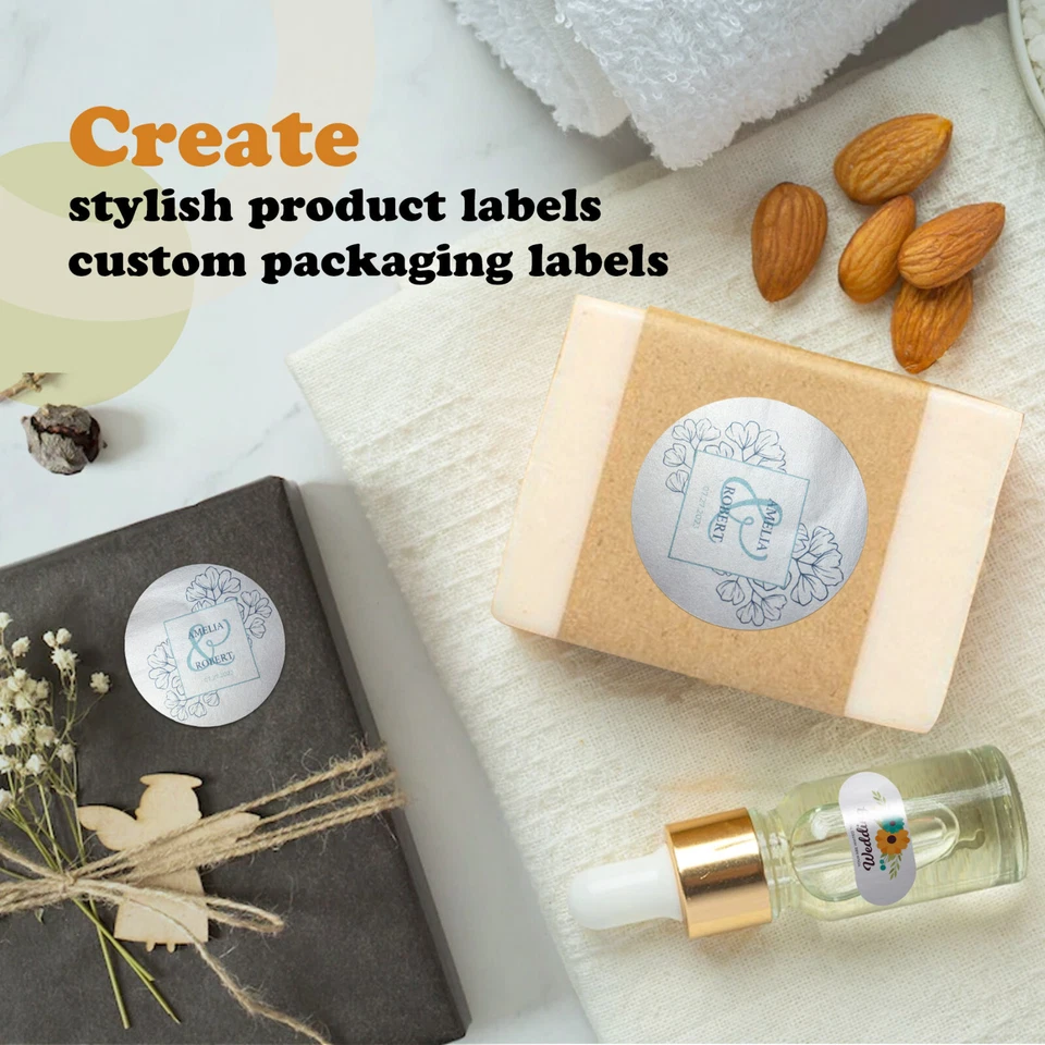 60PK Koala Printable Vinyl Sticker Paper for Printers Water proof Silver Matte - Image 2 of 4