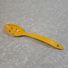 VTG Hutzler Nylon Slotted SPOON 700P Yellow Orange 11" LOPOL Mid Century Modern