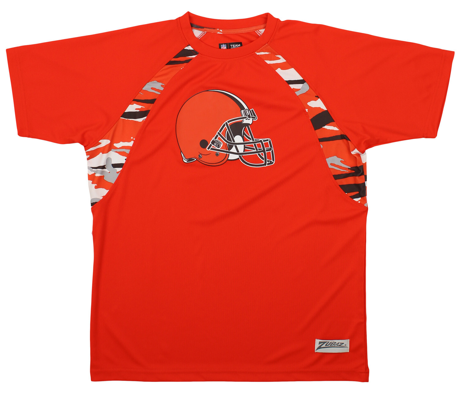 Однотонная камуфляжная футболка Zubaz NFL Mens Cleveland Browns