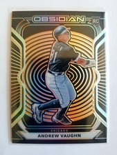 2021 CHRONICLES OBSIDIAN ORANGE ANDREW VAUGHN RC!! 25/28!! 1/1!! JERSEY NUMBER!!