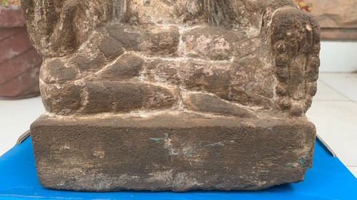 Figura Estatua Antigua Coleccionable Piedra Tallada a Mano Hindú Sant Shree Kabirdas ji - Imagen 4 de 14