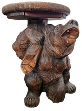 Antique carved Swiss / Black Forest Bear - Table ~1900 - 1920