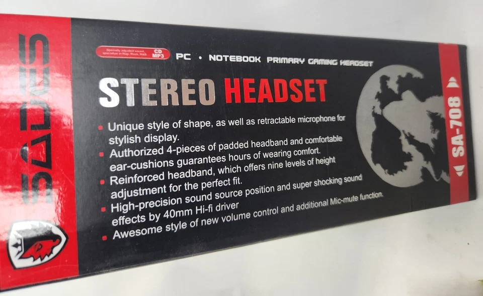 Sades Gaming Headset SA-708 BLUE/BLACK - Image 4 of 4