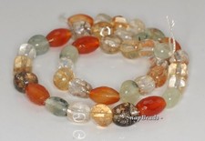 13X8-10X8MM MIX QUARTZ GEMSTONE NUGGET LOOSE BEADS 7.5inch