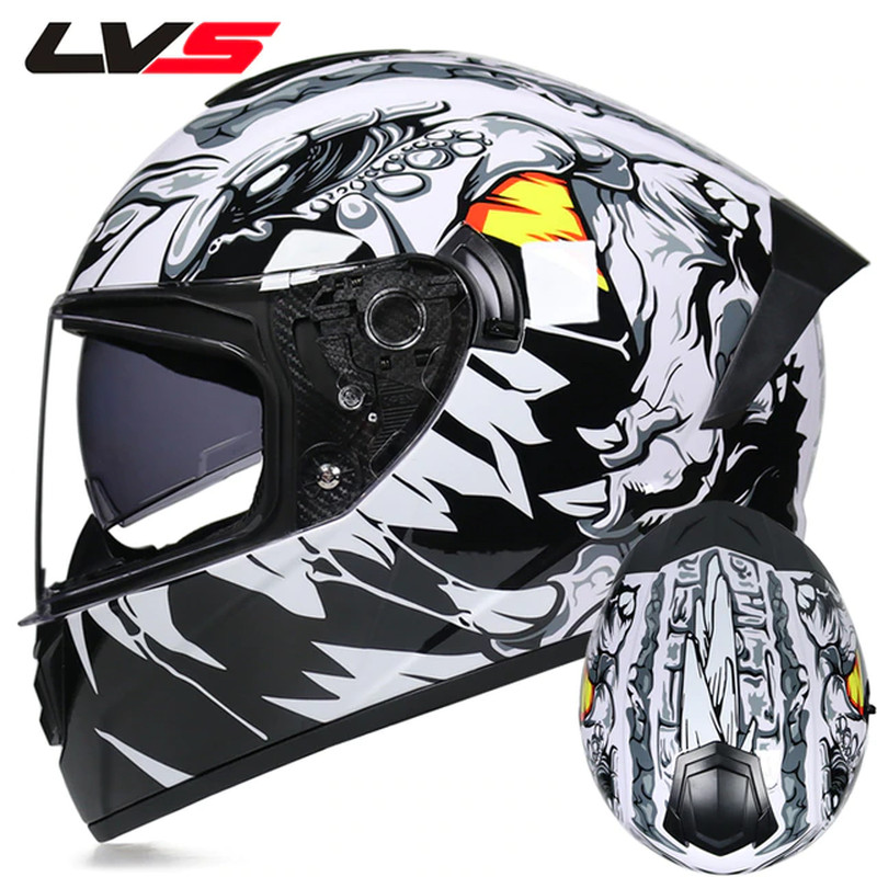 Winter Warm Double Visor Motorcycle Helmet Motorbike Sp