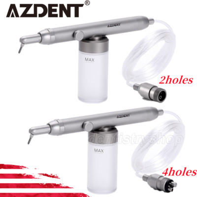 AZDENT Dental Alumina Air Polisher Abrasion Microetcher Sandblasting Gun 4/2Hole