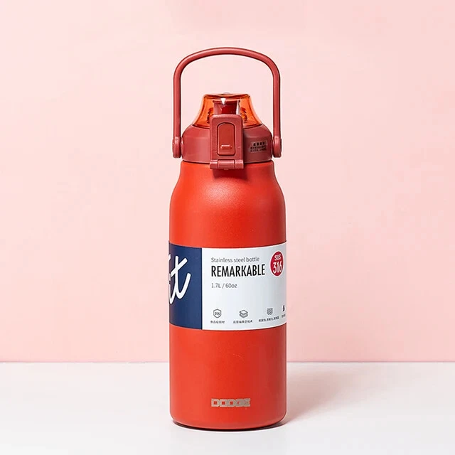 Tumbler Thermo Bottle Large Capacity With Straw Stainless Steel Vacuum Flask Gym