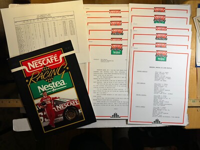 Vintage 1992 Nescafe Racing Nestea Chuck Brown NASCAR Media Kit
