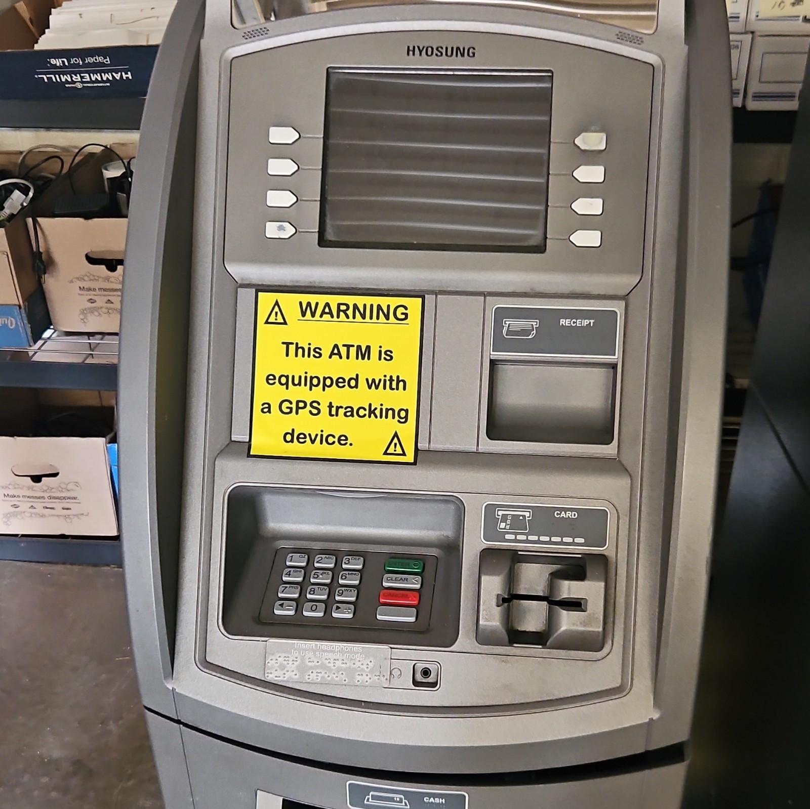 Hyosung NH-1800SE ATM 12.1" TFT LCD EPP EMV Dip Reader 1 Cassette 500