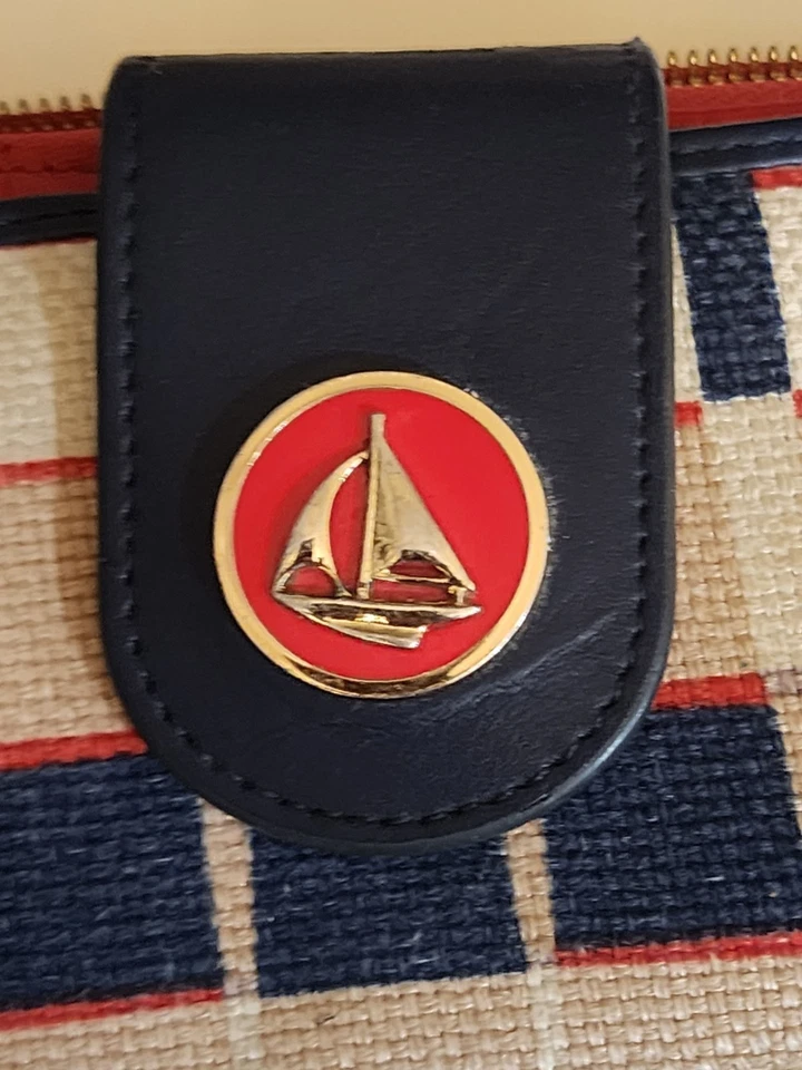 Cartera Spartina 449 Yacht Club Tamaño Completo Tema Náutico Lino Mucho Espacio Usada en Excelente Condición Foto 2 de 4