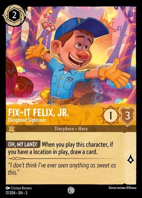 Fix-It Felix, Jr., Delighted Sightseer - Shimmering Skies - Lorcana TCG