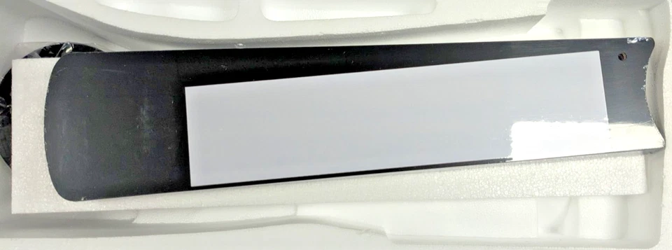 TRENDY LIGHTING 52" 5-BLADE LED CEILING FAN MATTE BLACK WHITE GLASS WALL CONTROL - Image 2 of 4