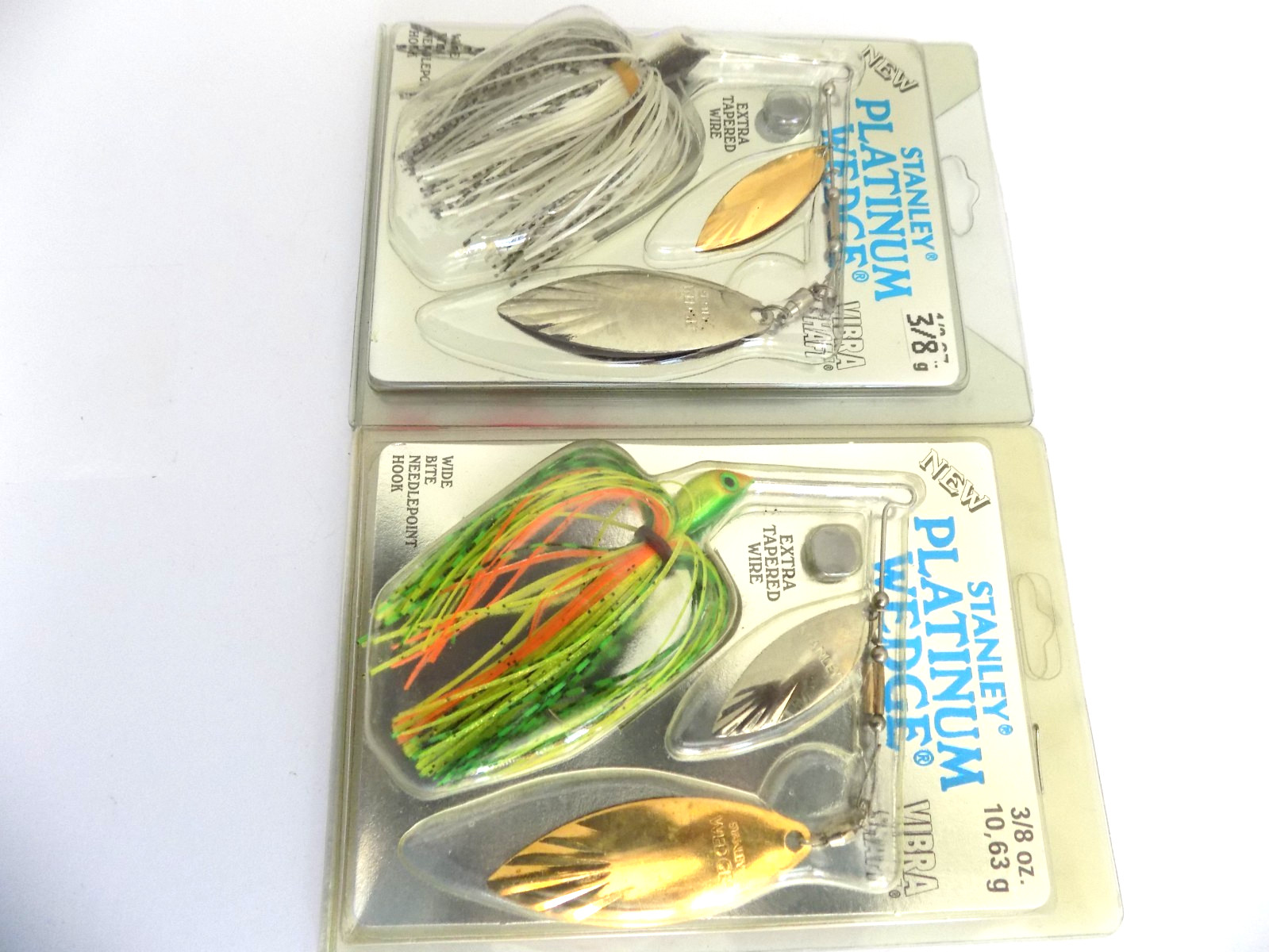 STANLEY PLATINUM VIBRA SHAFT WEDGE SPINNERBAIT 3/8 oz.  - 2 LURES - #T34 - Image 2