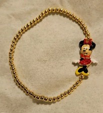 NEW Baublebar x Disney Minnie Mouse Full Body 3mm Pisa Bracelet in Red and Gold
