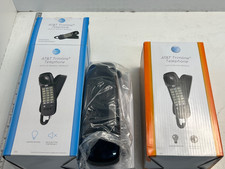  2  AT T 210 Corded Trimline Telephone, Illuminated Keypad, Black ATT210WH 