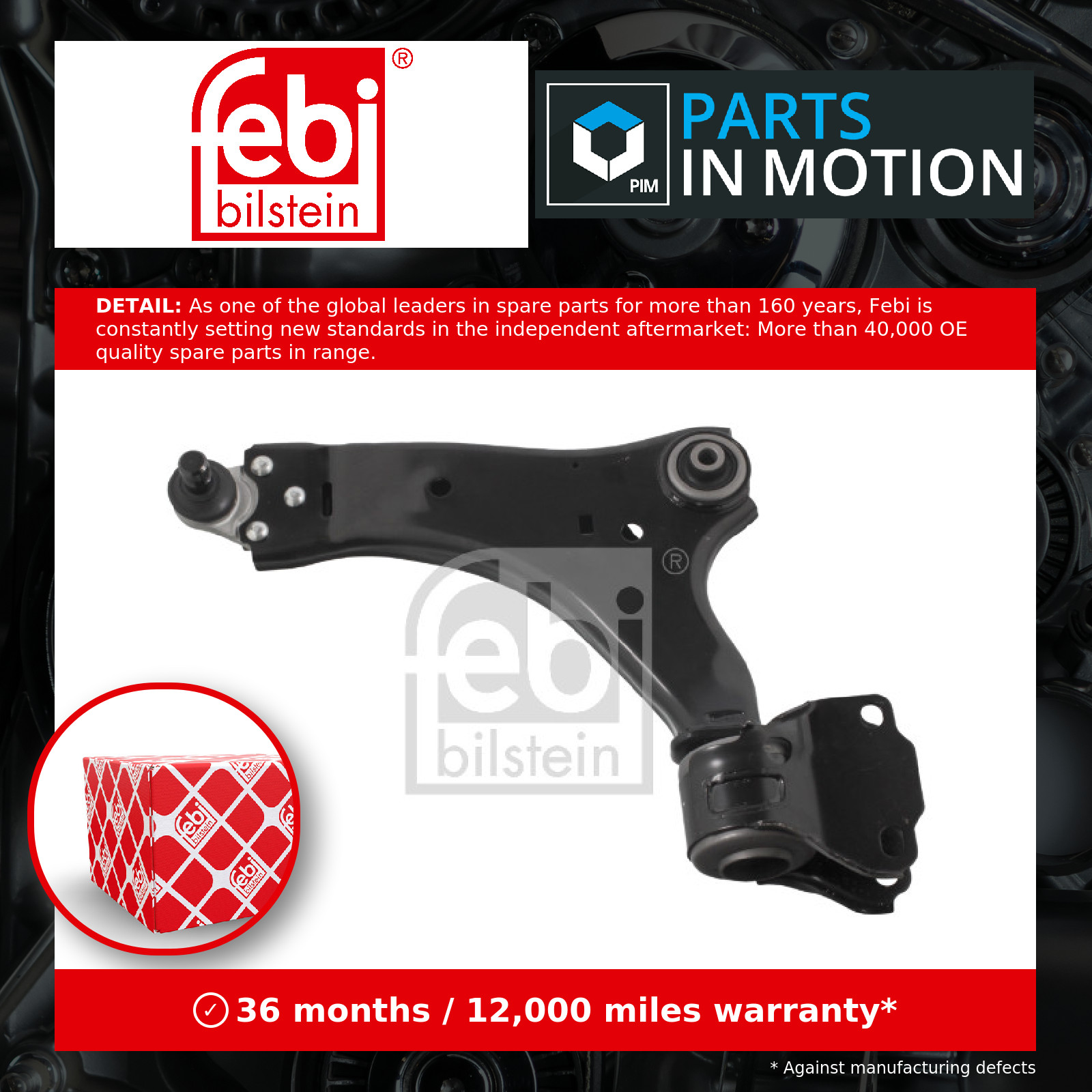 Wishbone / Suspension Arm Front Lower, Left 38843 Febi Track Control 30681487