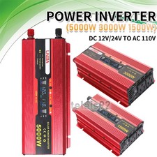 5000W 3000W 1500W Peak Sine Wave Power Inverter,DC 12V/24V to AC 110V Inverter