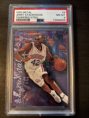 1995 Metal Tempered Steel Jerry Stackhouse #9 card