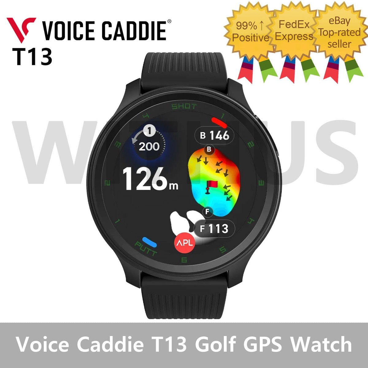 Voice Caddie T13 Golf GPS Watch Smart Distance Rangefinder for Men