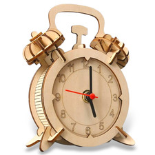 Wood 3D Puzzles DIY Desktop Clock Model Building Kits Creative Toys for Adults