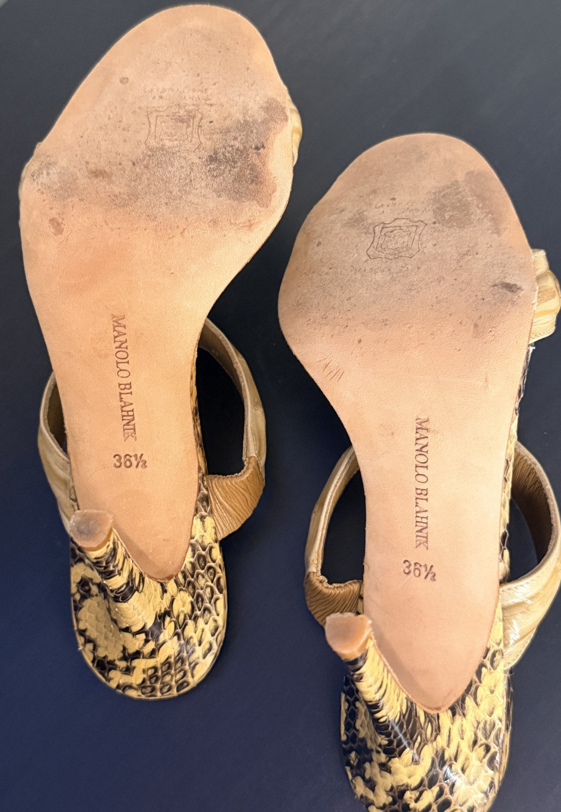 Manolo Blahnik EUC Python Bamboo Sandals Women’s … - image 7