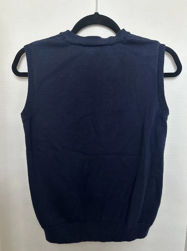 Chaleco Suéter Gymboree 2014 Prep Argyle Azul Marino Y Blanco Niños M (7-8) 100% Algodón Foto 4 de 4