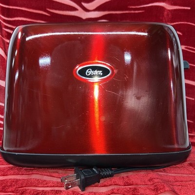 Oster TSSTTRJBO7 Wide-Slot 2-Slice Toaster Red/Silver (Tested works )