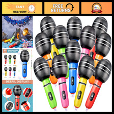 30 Pcs Inflatable Microphones 9.4" Fake Props for Karaoke, Concerts, Parties C