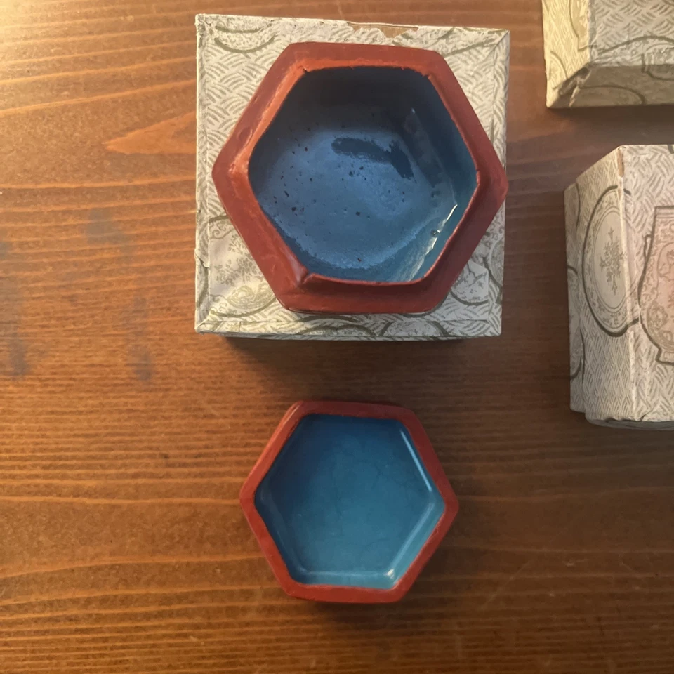 Caja Flor de cinabrio chino varias formas (7 - se vende por separado) descuento en varios Foto 3 de 4