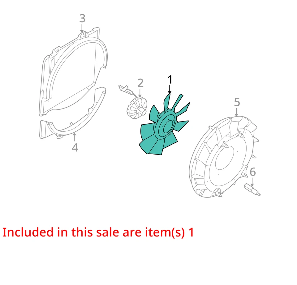 Lâmina de ventilador 8-366 6.0L diesel compatível com 04-10 Ford E350 Van 544907 - Imagem 3 de 4