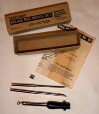 Vintage Deluxe Rug Punch Needle Set w No. 2  0 Interchangeable Needles in Box