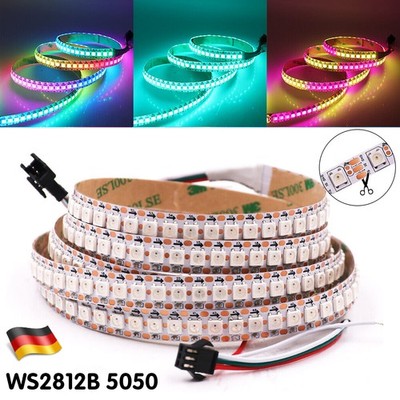 5V WS2812B Adressierbar LED Streifen Strip Individuell 5050 RGB 1-5m Lichtleiste