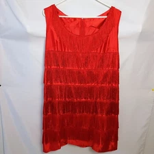  1920’s Flapper Dress Womens Red Glam Halloween Costume Party 