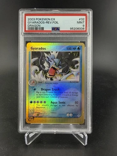 2003 PSA 9 Gyarados Reverse Holo Foil Pokemon Ex Dragon 32/97 Mint Vintage