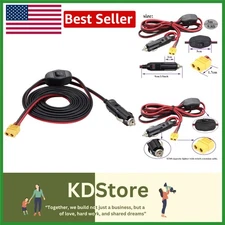 XT60 to Cigarette Lighter Charging Cable with Switch and Fuse