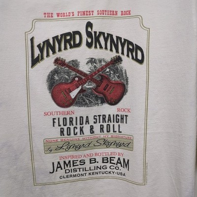 Vintage 00's Lynyrd Skynyrd Jim Beam Bourbon Southern Rock 2003 T-Shirt Medium M