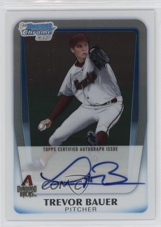 2011 Bowman Draft Chrome Prospects Auto Trevor Bauer #BCAP-TB Auto 1l8x