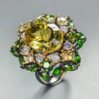 Unique ring 15 ct Natural Lemon Quartz Ring 925 Sterling Silver Size 8 /R454089