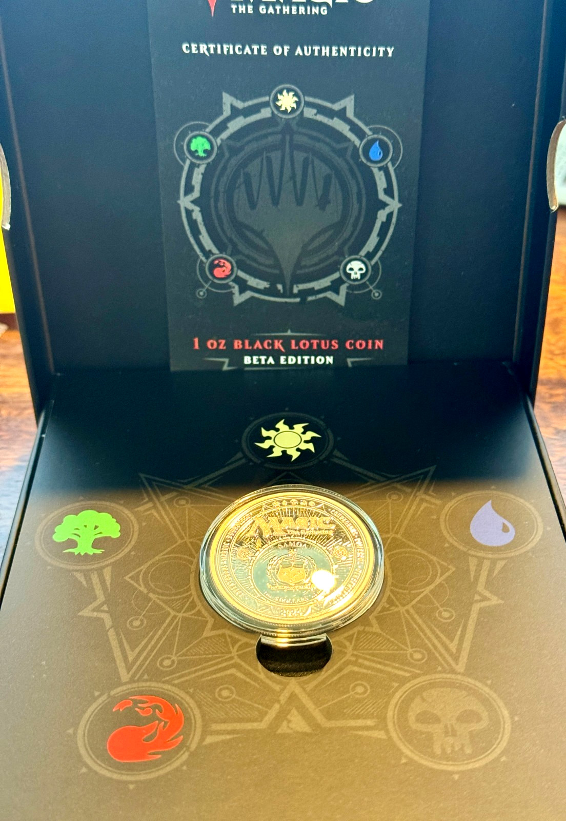 2024 Samoa Magic The Gathering Black Lotus Beta 1oz Silver Coin NIB view 3