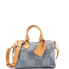 Louis Vuitton Speedy Bandouliere Bag 3D Damier Giant Denim 25