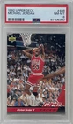Michael Jordan 1992 Upper Deck Game Faces Bulls NBA Basketball Card #488 PSA 8