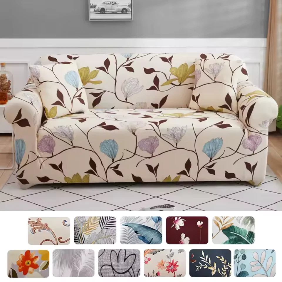 1 2 3 4Seater Sofa Cover Elastic Settee Stretch Slipcover Couch Floral Protector - Image 2 of 4