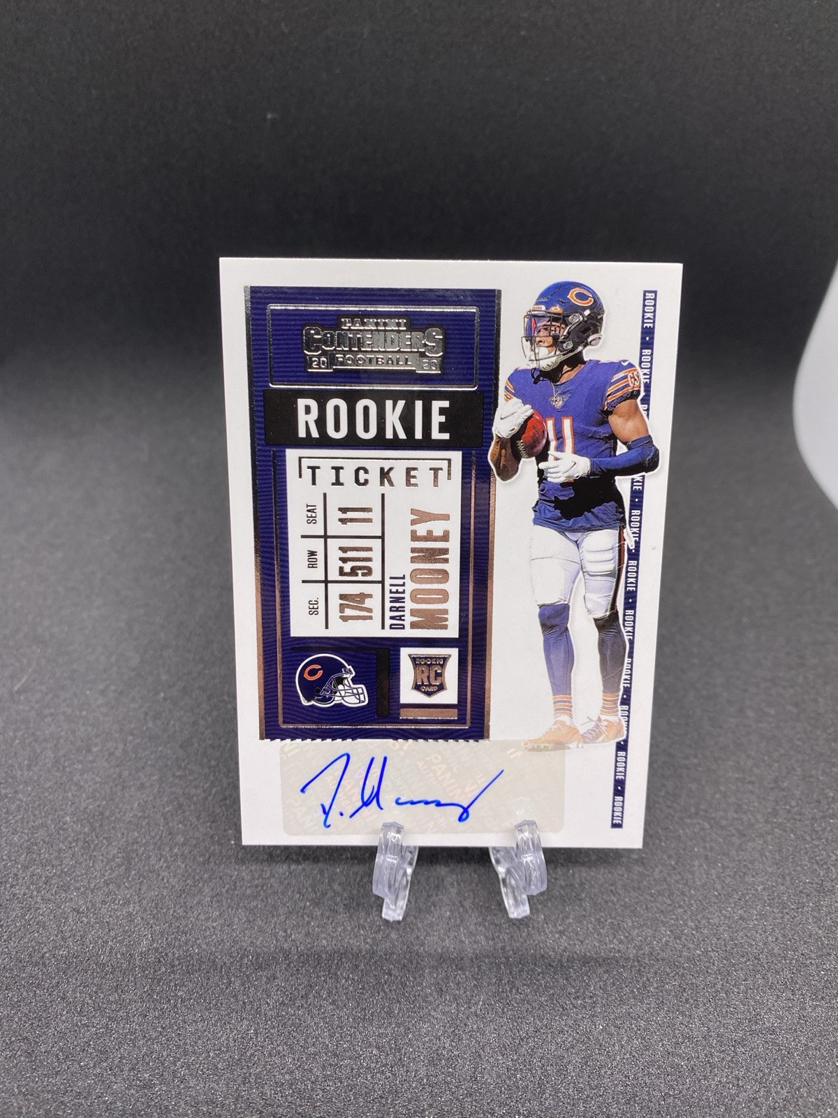 Darnell Mooney 2020 Contenders Rookie Ticket Auto Variation RC Autograph